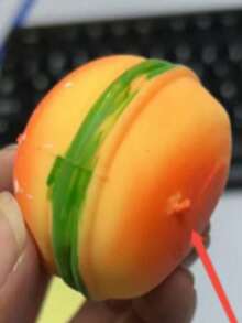 2件裝逼真迷你漢堡可拉伸快速回彈漢堡蛋糕裝飾模型趣味玩具 - 彩色 - 查看 9