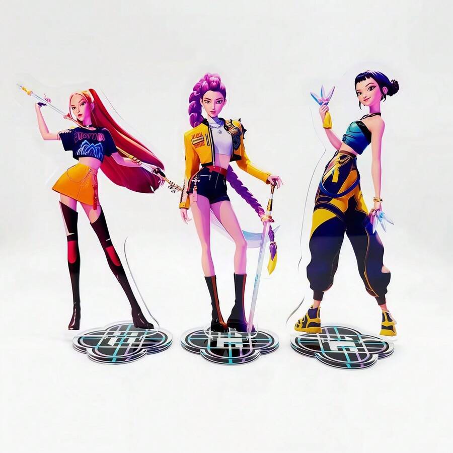 3 kiểu phụ kiện trang trí hình nhân vật hoạt hình Anime Thợ săn phù thủy, đồ trang trí bàn làm việc sáng tạo, quà tặng Giáng sinh, quà tặng nhỏ cho ngày Valentine và lễ Phục sinh. - Nhiều màu - Xem 1