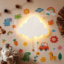 1/2 Packungen Hängende Nachtlichter: Wolken, Sterne, Mond, Schmetterlinge und mehr LED-Nachtlichter mit Zugschalter - perfekt für Kinderzimmer, Kindergärten und Spielzimmer - polychromatisches Licht - Übersicht 15
