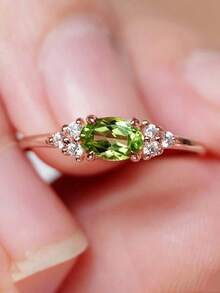 1 chiếc nhẫn đá Cubic Zirconia sang trọng, phù hợp cho nữ, lý tưởng cho đám cưới, lễ đính hôn, tiệc kỷ niệm, quà tặng ngày Valentine. - 2 # - Xem 6