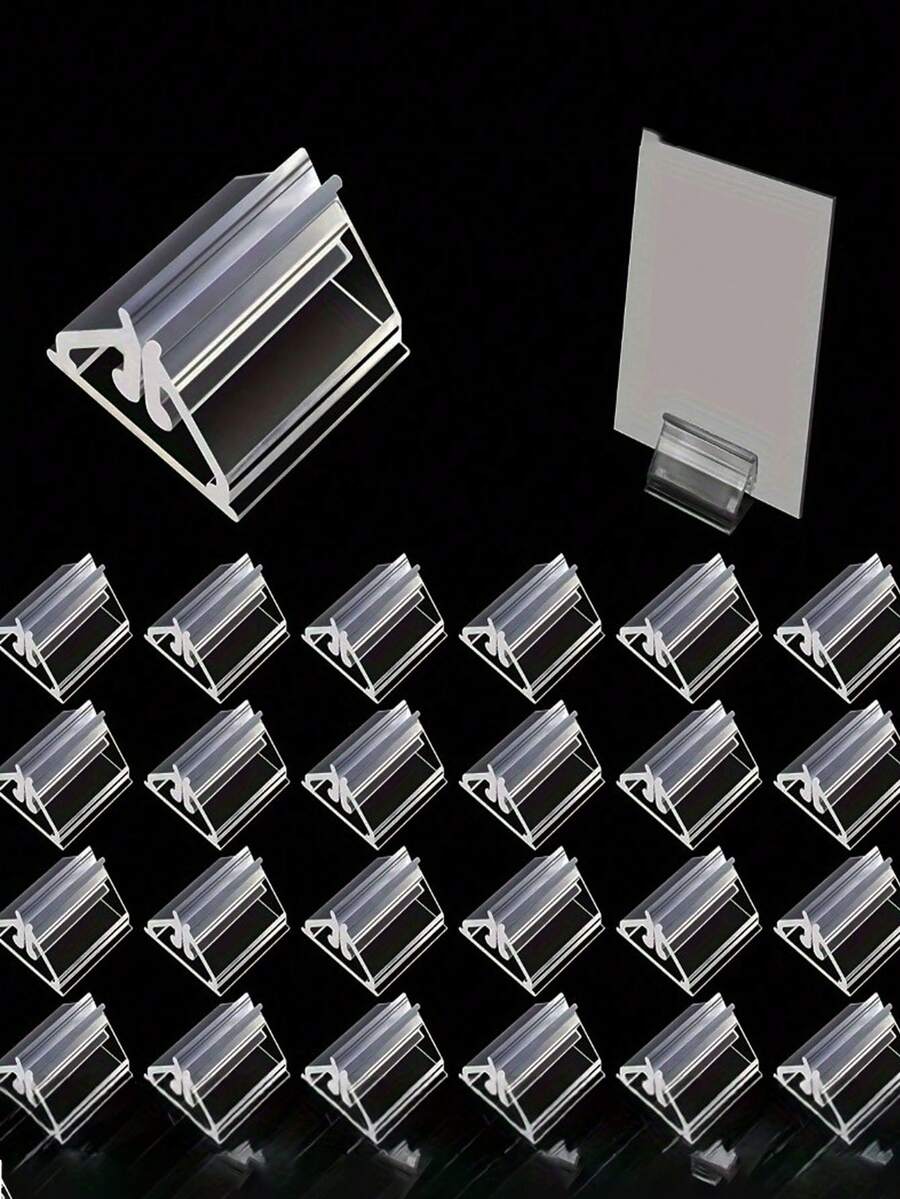 Transparent Acrylic Card Display Stand, Small Signage Holder - High Clarity Durable Lightweight, Sturdy Card Holder Suitable For Home Office, Events, Parties, Photo And Information Display, Party Decor, Minimalist Design, Lightweight Material, Applicable For Wedding Cards, Photos, Memos, Picture Display - Multicolor - View 1
