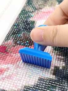 1 Set 3D Printed Diamond Painting Roller And Detachable Ergonomic Diamond Brush, Labor-Saving Diamond Dot Painting Machine, Multi-Color Square And Round Diamond Tools, Diamond Painting Cross Stitch Handcraft Material Kit - View 4