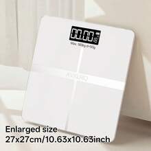 AVXLRQ Weight Scale Electronic Scale, 396 Pound Digital Bathroom Scale, High-Precision Weight Scale With LCD High-Definition Display And Temperature Display (Switchable Between KG And Scale), Ultra Wide Platform, High-Precision Electronic Weighing - White - View 11