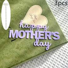 1pc/3pcs/6pcs Acrylic Flower & Butterfly Mother's Day Cake Topper, Suitable For Mother's Day, Mom's Birthday Party DIY Cake & Dessert Decoration - Multicolor - View 23