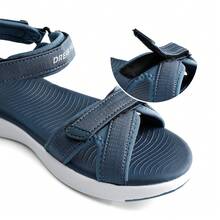 Women Outdoor Sport Sandals Athletic Hiking Flat Sandals Summer Hook Loop Comfortable Quick Drying Water Sandals Shoes - 藏蓝色 - 查看 7