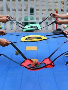 1 Set Dual-Player Interactive Toss And Catch Game, Suitable For Family Outdoor Entertainment And Sports, Can Be Used Indoors/Outdoors - Multicolor - View 1