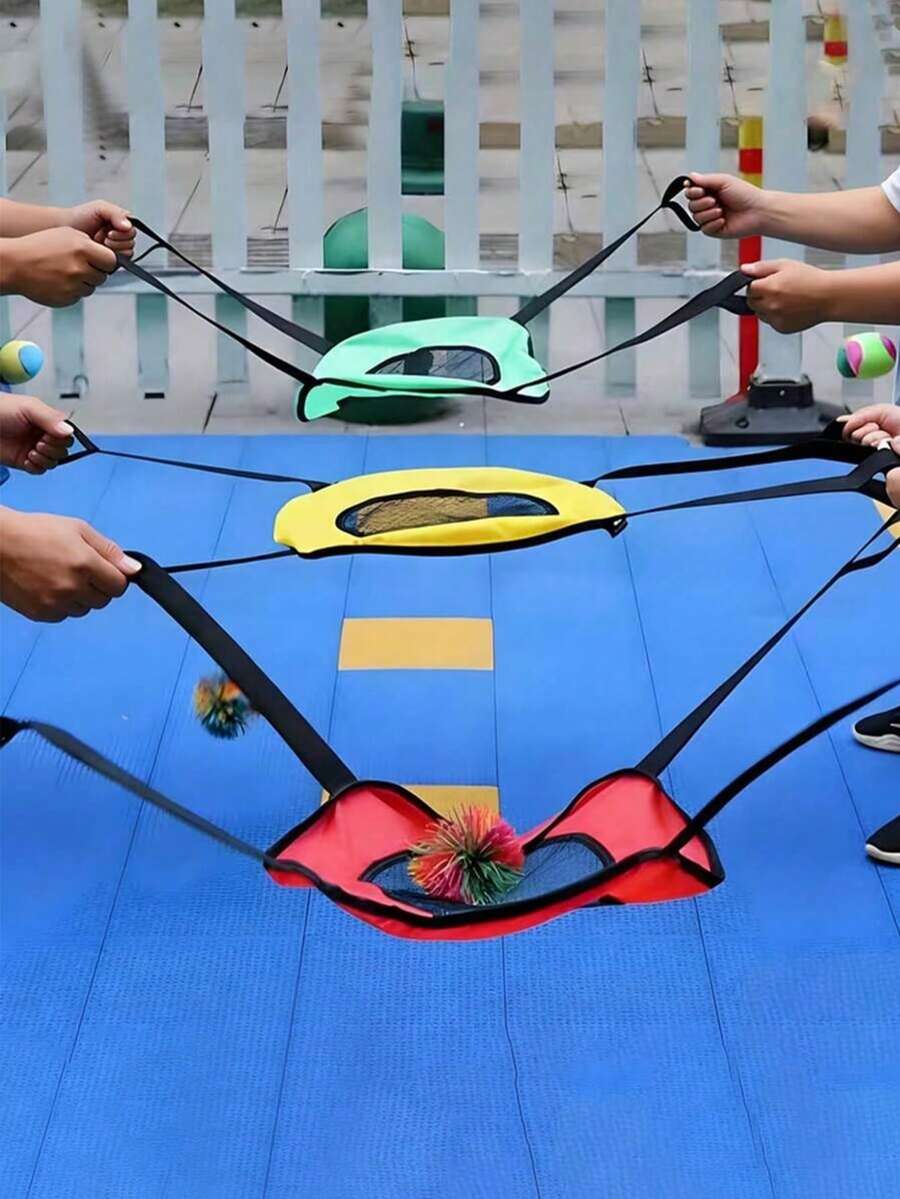 1 Set Dual-Player Interactive Toss And Catch Game, Suitable For Family Outdoor Entertainment And Sports, Can Be Used Indoors/Outdoors - Multicolor - View 1