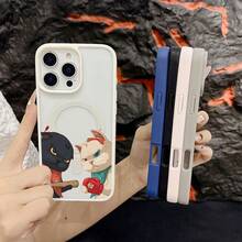 マグネット式黄ばみ防止 | 高級感あふれる2in1アクリルマグネット式スマホケース！スタイリッシュで手触りも良く、実用的な保護機能とマグネット式・耐衝撃設計を融合させた、高級感あふれるケースです。 格闘猫ケース  11  17e 手机壳  17e 手机壳 家族、恋人、友人、そして子供たちへのプレゼントに最適です。  13/ 13 pro/15 Plus/17/16 Pro Max/16 Plus/16e/17 Pro/Apple  Air/14/12 Pro Max/15 Pro Max/17 Pro Max/14 Pro/11 Pro/12 Pro/12/16 Pro/14 Plus/15/15 Pro/13 Pro Max/11 Pro Max/17e/16/14 Pro Max - ピンク - チェックする 4