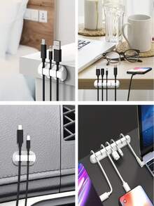 1 kẹp sắp xếp cáp, hệ thống quản lý cáp nhiều khe cho bàn làm việc văn phòng, thích hợp cho đồ dùng văn phòng, sắp xếp cáp dữ liệu, giá đỡ cáp chuột. - A - Xem 9