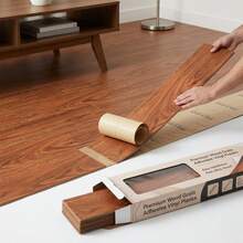 Vinil Piso Autoadherible Tipo Duela 12pzs Textura Madera - A - Ver 8