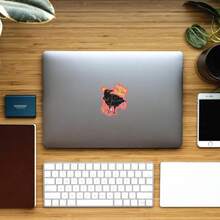 1/2/5pcs Black Bird Stickers , Suitable For Laptops, Water Bottles, Tumblers, Phone Cases, Tablets, Notebooks , Journals, Office Desks - A - View 3
