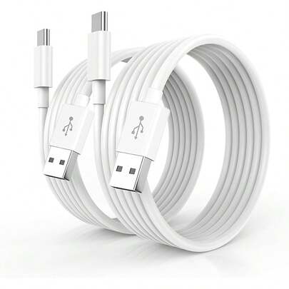 2 piezas Cable de carga y datos USB A a USB-C de 6 pies, compatible con iPhone 15/16/17, Pro/Air, teléfonos Android, CarPlay