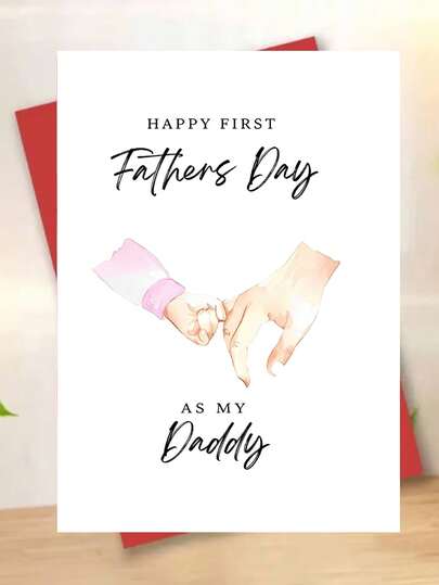 1 tấm thiệp "Chúc mừng Ngày Cha đầu tiên của con với tư cách là bố". Bao gồm phong bì, giấy mờ cao cấp. Thiết kế vẽ màu nước hình bàn tay nắm chặt của bố và em bé. Hoàn hảo cho những người bố mới - Tấm thiệp đầy ý nghĩa lý tưởng (12cm/4.7in X 17cm/6.7in)