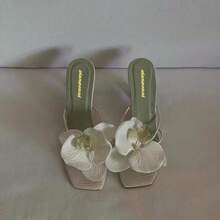 Romantic 3D Floral Sandals Women Summer Sexy Thong High Heels Kitten Heel Mules Open Toe Slip On Slides Lightweight Comfortable Non Slip Footwear Outdoor Walking Shoes Casual All Match Fashionable Vacation Essentials Cruise Wear Wedding Guest Slippers  Boho Aesthetic Breathable Soft Sole High Sandals Summer Fashion Indoor Outdoor Use Pool Slides Water Resistant Durable Material Stylish Summer Party Sandals Wide Width Friendly Comfortable Daily Wear Slides Chic Flower Design Sandals Designer Style Summer Heels Lightweight Travel Gear Fashionable Open Toe Slippers Gift For Friend Sister Mother  Summer Collection Beach Party Essentials Flower Sandals Floral Applique High Heel Flip Flops Comfort Walking Shoes Romantic Vacation Style Sandal Set Breathable Soft Stiletto Slippers Casual Outdoor Slides Anti Chafing Slides Elegant Footwear Women High Heels Dressy Sandals For Summer Brunch Outfits Garden Wedding Shoes Feminine Style Slides High Quality Material Comfort Shoes Big Flow - 酒紅色升級版 - 查看 4