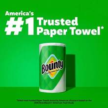 Commercial-Size Pack Custom Sheet Size Waste-Saving Design | Durable Diamond Texture Tough Mess Cleaner | Bounty Paper Towels Select-A-Size White, 1 Mega Roll, 164 Sheets Per Roll - 1 - Xem 4