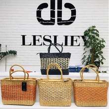 1pc Super popular  woven straw bag, Korean chic beach resort handbag, suitable for gatherings, photo shoots, commuting, and casual travel. - 卡其色01 - 查看 2