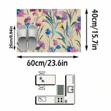 1件套地毯/地垫/浴室垫/门垫，美式奢华古典风格 - 花卉图案田园风迎宾垫，适用于浴室、厨房、入口、走廊、床边、客厅、卧室，可机洗柔软地垫，美观家居装饰 - P1 - 查看 11