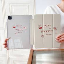 Ốp lưng máy tính bảng hai mặt in hình hoa anh đào và thiên thần, mặt lưng acrylic trong suốt cao cấp với khe cắm bút, chân đế từ tính đa góc và chức năng tự động tắt/mở màn hình, tương thích với iPad Pro/Air, , Pad 5/6/7, Matepad, Honor Pad. - Nhiều màu - Xem 10