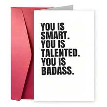 1pc, You Is Smart. You Is Talented. You Is . Humorous Graduation, New Job, Promotion Greeting Card, Graduation Gifts, Small Gifts For Friends And Classmates - One Size Fits All - View 5