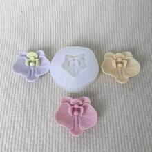 1pc New Butterfly Orchid Flower Silicone Mold, Handmade DIY Flower Shaped Candle Mold, Holiday Decor Accessory Silicone Mold - A-White - View 6