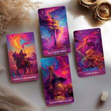 78 cartas de tarot luminosas, tamaño 13x8cm, adecuadas para lectores de sabiduría, creatividad y despertar, juego de cartas de insight - Arcanos Luminosos - Ver 2