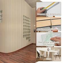 Tấm ốp tường vân gỗ 3D, tấm ốp tường PVC dạng lưới tự dính, tấm trang trí giả gỗ cách âm tự dính, giấy dán tường tự dính có thể tháo rời, decal vinyl, thích hợp trang trí tường phòng khách, phòng ngủ, kích thước: 15,75 inch * 15,75 inch - Lưới tản nhiệt vân gỗ 2 - Xem 8