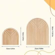 2 pezzi Decorazione ad arco arcobaleno in stile bohémien in legno - Adatto per soggiorno, camera da letto, cucina, caffè, decorazione moderna per la casa - Albicocca - Visualizzare 8