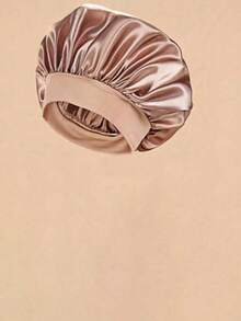 1顶女士宽檐高弹力帽，缎面睡帽，护发浴帽，化疗帽 - (黑+粉)-星座-2pcs - 查看 5