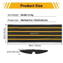 Techigher Rubber Kerb Ramp, Heavy Duty Threshold Ramp, Non-Slip Driveway Curb Ramp For Car Truck Step Doorways Sidewalk Wheelchairs Bike Scooter Pavement Motorhome - 1.2m - View 6