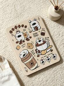 1 chiếc ốp lưng máy tính bảng họa tiết chú chó uống cà phê dễ thương, tương thích với iPad Mini4/Mini5/Mini6/Mini7/Air/Air2/9.7/10.2/10.5/Air4/Air5/10.9/Pro 11-Inch/Thế hệ thứ 10/ Air 11-In.(M2)-2024/ Pro11-In.(M4)-2024/Air 11-Inch (M3) 2025/ (A16) 11 Inch Thế hệ thứ 11 2025/ Air 8(M4)2026(11-Inch), Galaxy Tab A8 10.5 Inch 2022. Không bao gồm bút cảm ứng, có khe cắm bút cảm ứng tích hợp, chân đế gập 3 lần, bảo vệ cạnh mềm TPU, chế độ ngủ/thức từ tính, ốp lưng máy tính bảng đơn giản/sáng tạo/vui nhộn/cá tính. - Nhiều màu - Xem 3