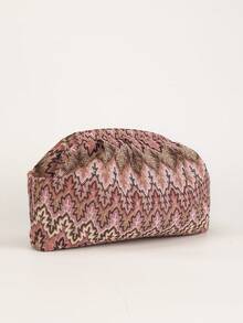 Sac à main rétro imprimé pour femmes OUYUAN, sac à main plissé bohème, sac à fermeture à pression raffiné et pratique de haute qualité, sac de plage et de vacances d'été. Convient pour un usage quotidien décontracté, les fêtes de vacances, les voyages, les banquets. C'est un cadeau exquis pour la famille, les amis et les partenaires. - Multicolore - Voir 6