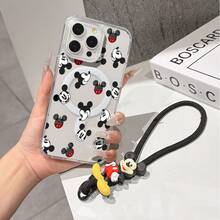 This Disney Mickey Mouse Lanyard Phone Case Is Fully Covered In TPU Material, Features Strong Magnetic Closure, Is Shockproof And Lightweight, And Is Compatible With IPhone17/16/11/13/15/15 Plus/15 Pro/15 Pro Max/12/14 Pro Max/11 Pro Max/12 Pro/12 Pro Max/13. This Phone Case Is A Popular Birthday Gift Or Business Gift Choice; It Is Durable, Stain- And Fingerprint Resistant, And Suitable For Both Men And Women. The Set Also Includes A Mickey Mouse Phone Case And A Mickey Mouse Plush Bracelet, Making It A Perfect Gift For Friends And Family. This Stylish Phone Case Is Fun, Lightweight, And Durable. IPhone17 Pro Max Phone Case, Minnie Mouse Phone Case. - Hồng - Xem 7