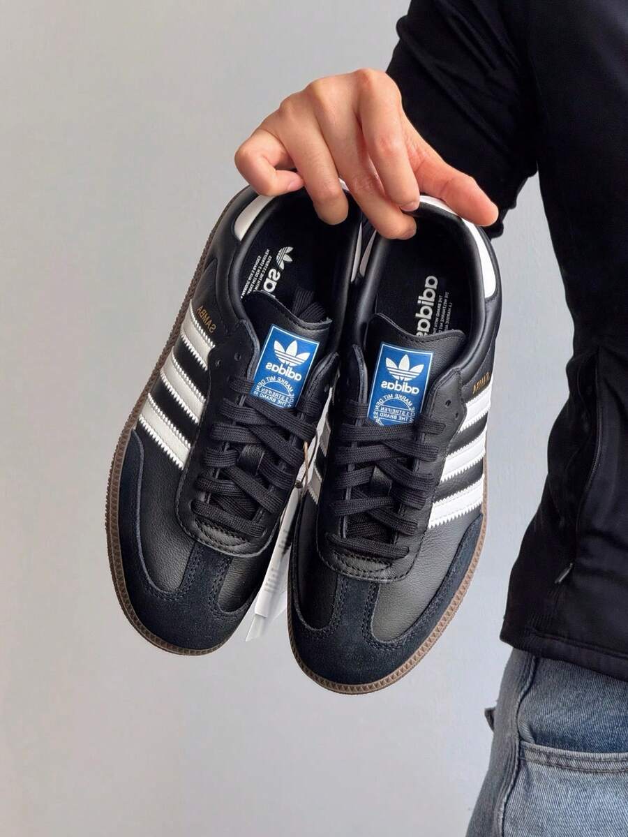 Adidas Samba 'Cream White Sand Strata' Women's-ID0478 | Retro Heritage Style, Timeless Silhouette - Black - View 1