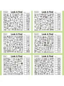 Sách vẽ tranh tìm hình ẩn, vẽ bằng bút chì, sách hoạt động tìm kiếm và vẽ tương tác, các trang chủ đề trốn tìm hấp dẫn (phân phối ngẫu nhiên), vui nhộn và đơn giản, giúp phát triển kỹ năng vẽ và thực hành, tăng cường sự tập trung và trí tưởng tượng, thích hợp làm quà tặng Giáng sinh, sinh nhật, tiệc tùng, năm mới, Halloween. - bản thiết kế - Xem 6