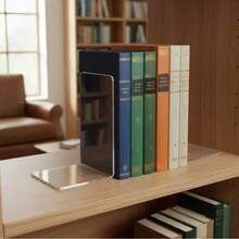 Kit Of 2 Efficient Organizer Book Holders For Bookshelves, Functional Design, High Durability - L - View 3