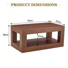 Modern 2-Tier Bathroom Vanity, Rectangular Mid-Table With Open Shelf. The Double Layer Is Superior To MDF. Stable And Wide-Angle, Easy To Assemble. - Brown - View 5