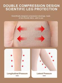 23-32mmHg Compression Leg Warmers (Grade 2) | Thigh High Compression Stockings, Open Toe Calf Compression Sleeve With Anti-Slip Grip, Suitable For Men And Women - KF-wBY-02 - View 7