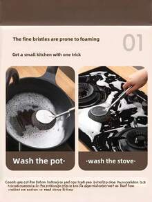 Stainless Steel Pot Brush - Durable Metal Wire Ball Cleaning Brush, Essential Kitchen Cleaning Tool, No Electricity Required - 1 - View 2