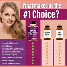 Comunvitam 2 Bottles-24-In-1 Multicomponent Health Capsules For Daily Nutritional Support, Infused With Biotin, Collagen & Natural Extracts, 120 Count Providing 2-Month Supply - 120抽*2 - 查看 5