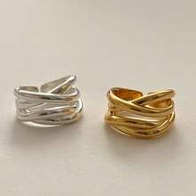 Nhẫn bạc 925 vàng 18K, trang sức cưới thời trang dành cho nữ. - Bạc - Xem 5