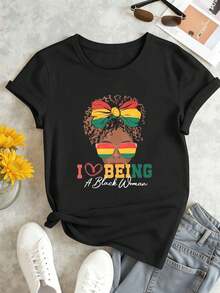 Dam-T-shirts - Svart - Visa 2