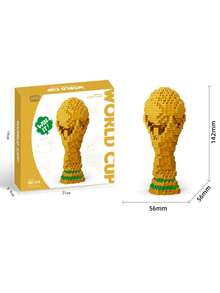 FIFA 足球主题人偶，含奖杯积木，球迷装备桌面摆件，带防尘罩的足球人偶+奖杯足球造型，适合球迷收藏、观赛派对、桌面氛围装饰。 - 彩色 - 查看 13