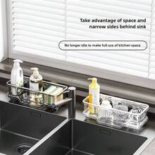 1 cái giá đựng đồ dùng nhà bếp, giá để bọt biển, xà phòng, bàn chải rửa chén, miếng cọ rửa. - Một kích cỡ phù hợp cho tất cả - Xem 8