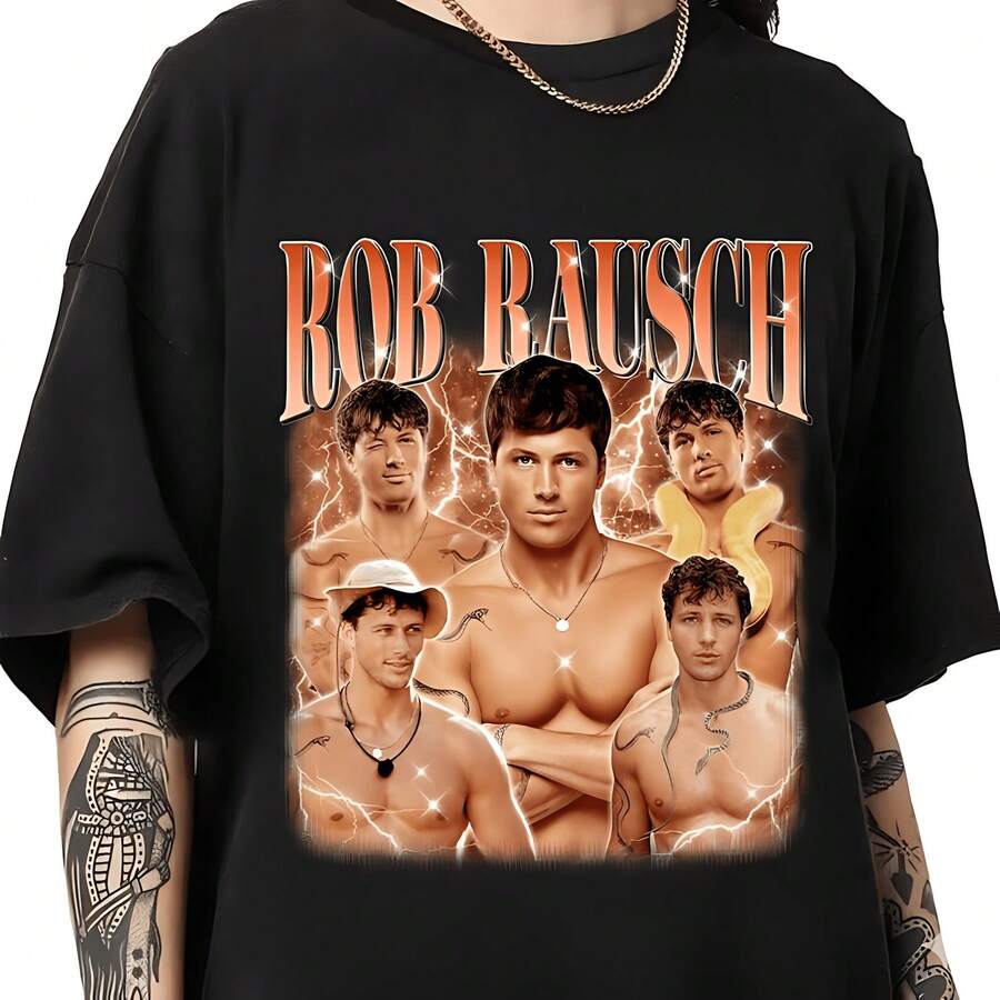 Rob Rausch Bootleg Shirt, Rob Rausch Retro Shirt, Rob Rausch Fan Gift, Rob Rausch Tee, Rob Rausch Sw - Black - View 1