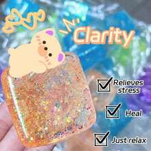 1/2/3/5pcs Slow Rebound Soft Square Ice Cubes, Suitable For Adults, Can Also Be Used As Stress Balls, Squeeze Balls, Pressure Relief Blocks, Sensory Toys, Icy Smooth, Birthday Gifts, Party Favors, Piñata Fillers, Gift Box Fillers - 多色的 - 查看 6