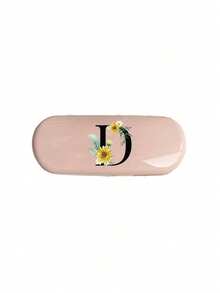 Hard Eyeglass Case With A-Z Letter & Pink Daisy Flower Print, Portable Protective Eyewear Case, Waterproof Dustproof Glasses Storage Box, Suitable For Students Daily Use, Mother's Day Gift, Fits Regular Glasses And Fashion Glasses - Multicolor - View 24
