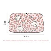 Parasol para parabrisas delantero de coche con diseño de oso lindo, aislamiento de calor, herramienta mágica "Blue Rain 2026" - Parasol doble circular con forma de gato rosa feliz - Ver 16