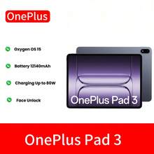OnePlus Pad 3 Tablet, 12+256GB, Snapdragon 8 Elite Processor, 13.2" 3.4K 144Hz Display, 12400mAh Battery, 80W Fast Charging, AI-Powered Multitasking - Blue - View 1