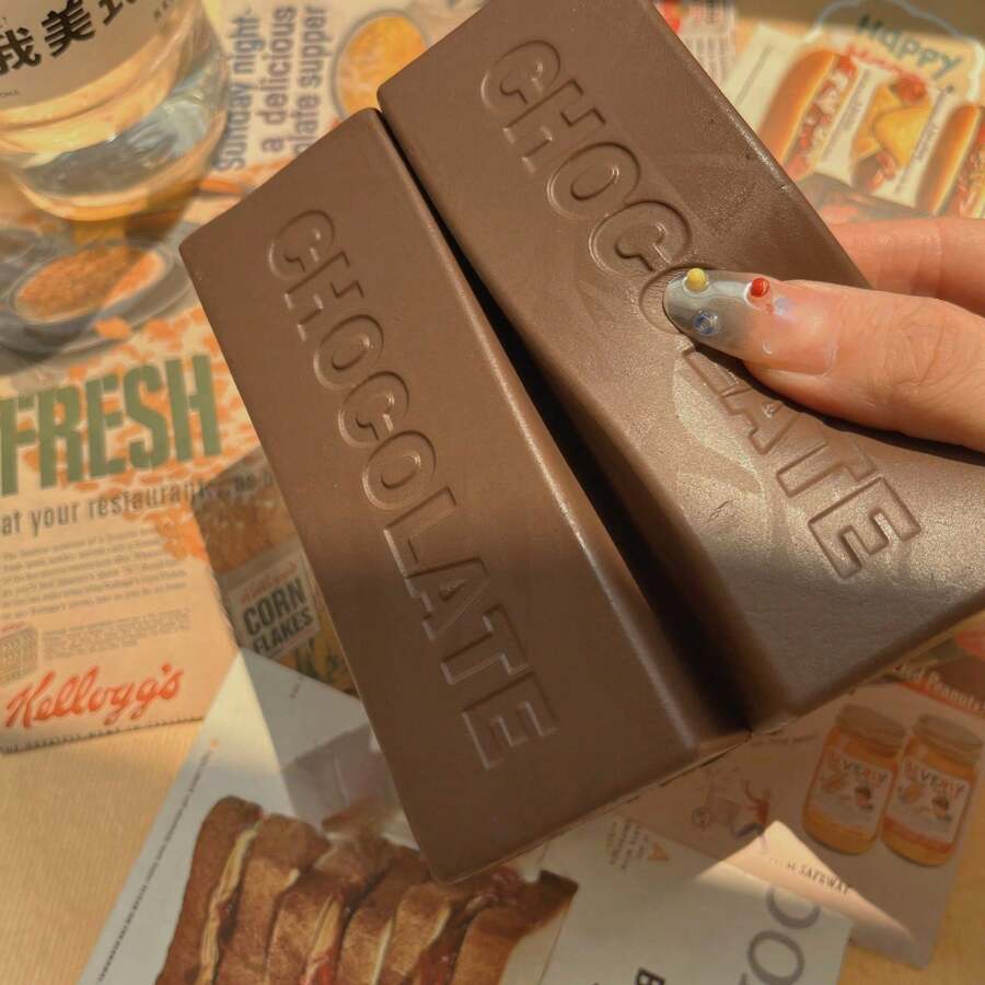 1pc Soft, Slow Rebound Simulated Chocolate Butter Bar, Squeeze Toy For Stress Relief, Creative Toy Gift For Teenagers, Perfect Birthday, Surprise, Holiday, Christmas Gift