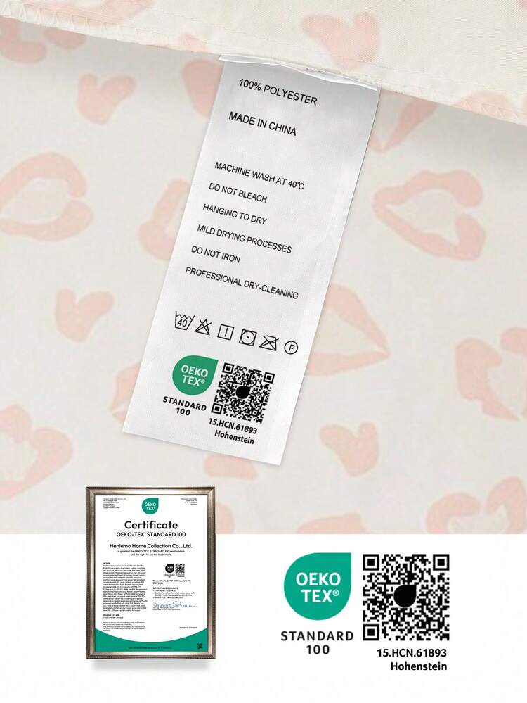 3pcs Pink Leopard Print Heart Pattern Bedding Set, Creative Fashionable Home Decor, Perfect For Sweet Wedding, Suitable For Twin, Full, Queen, King Size Beds